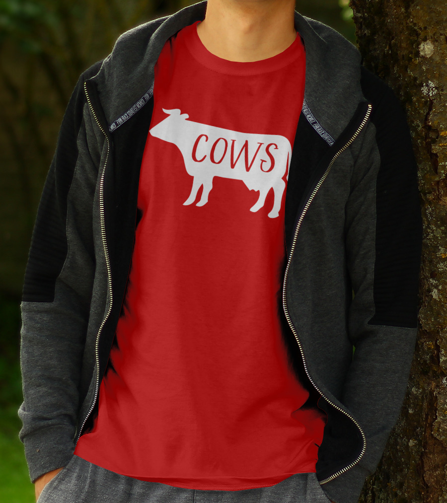COWS White Silhouette T-Shirt