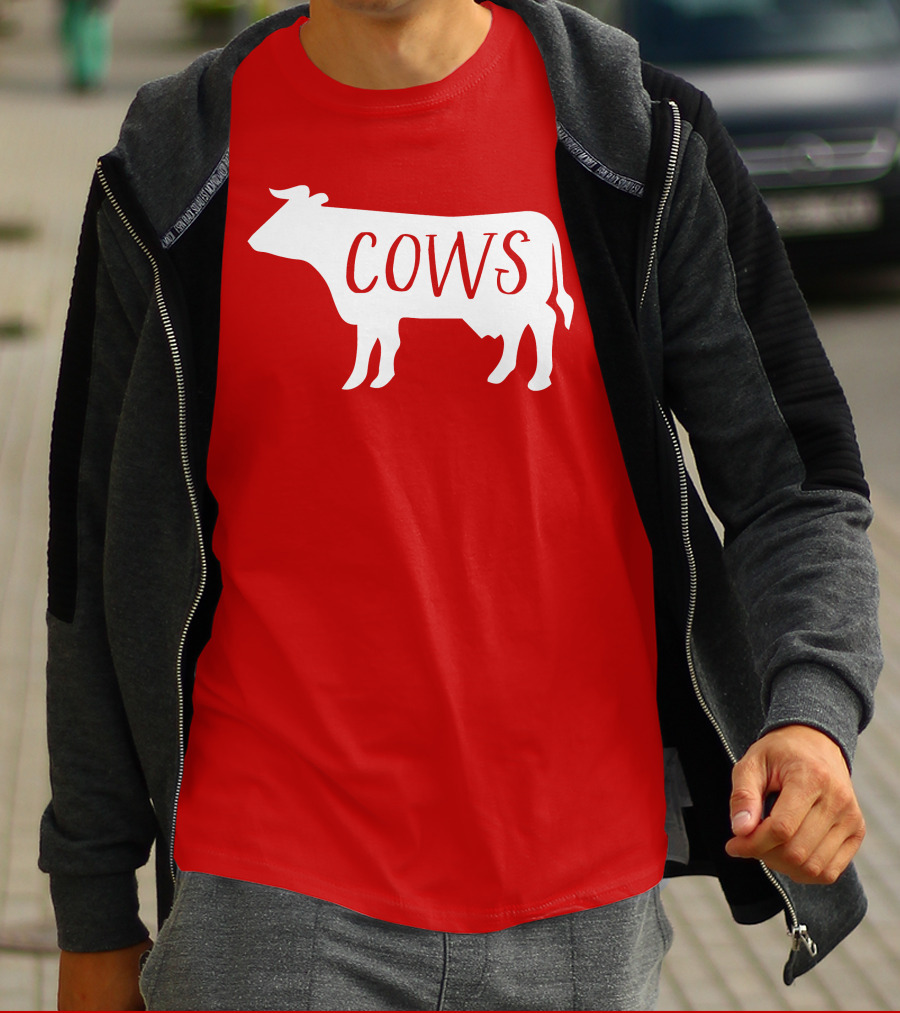 COWS White Silhouette T-Shirt