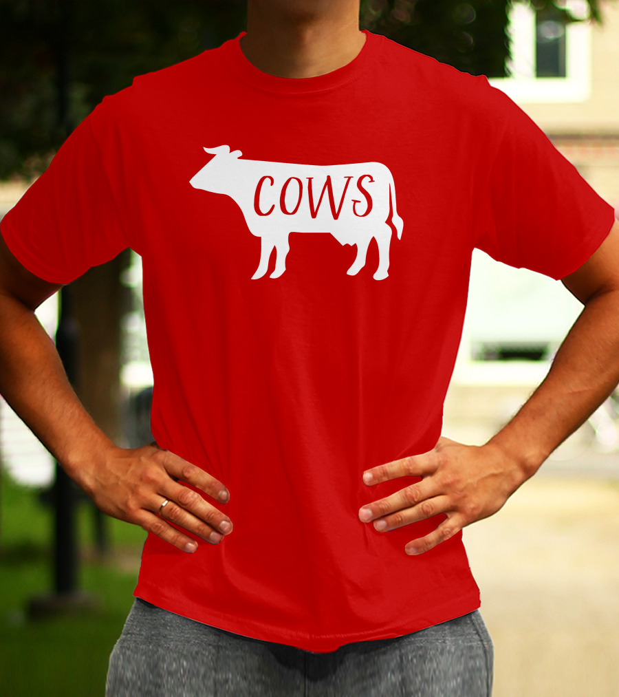 COWS White Silhouette T-Shirt