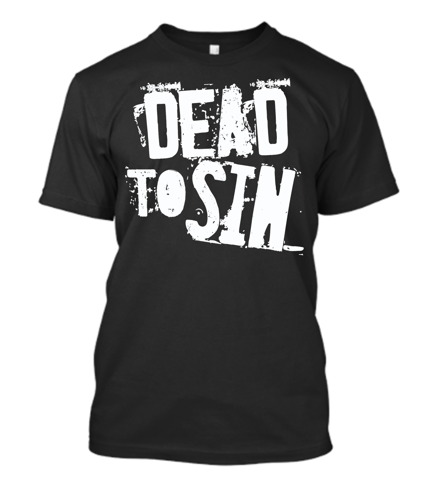 Dead To Sin Distressed Font Vintage Aesthetic T-Shirt