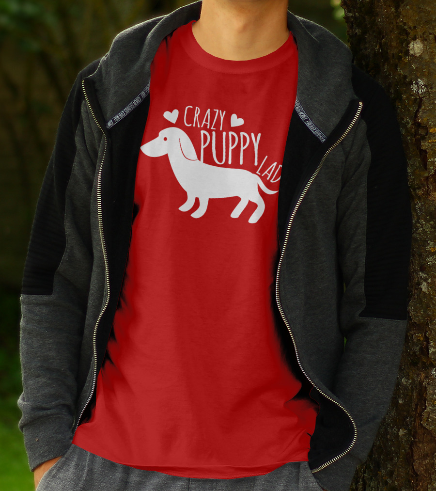 CRAZY PUPPY LADY Dachshund Heart T-Shirt