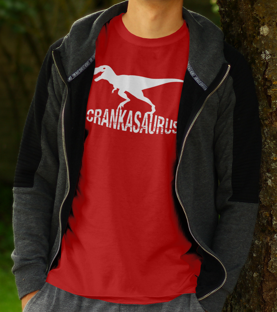 Crankasaurus Dinosaur Logo Parody T-Rex T-Shirt
