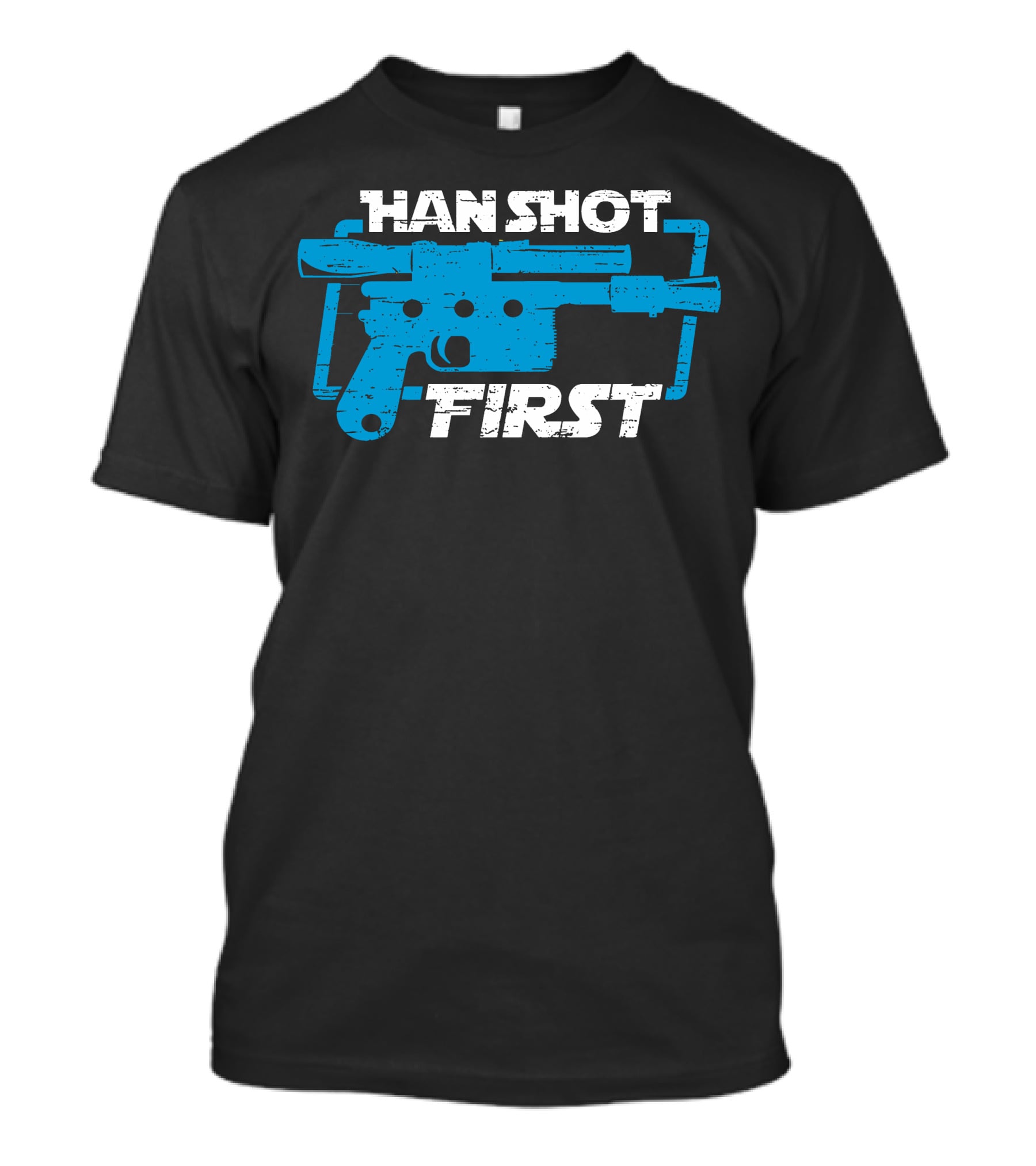 Han Shot First Blue Blaster T-Shirt