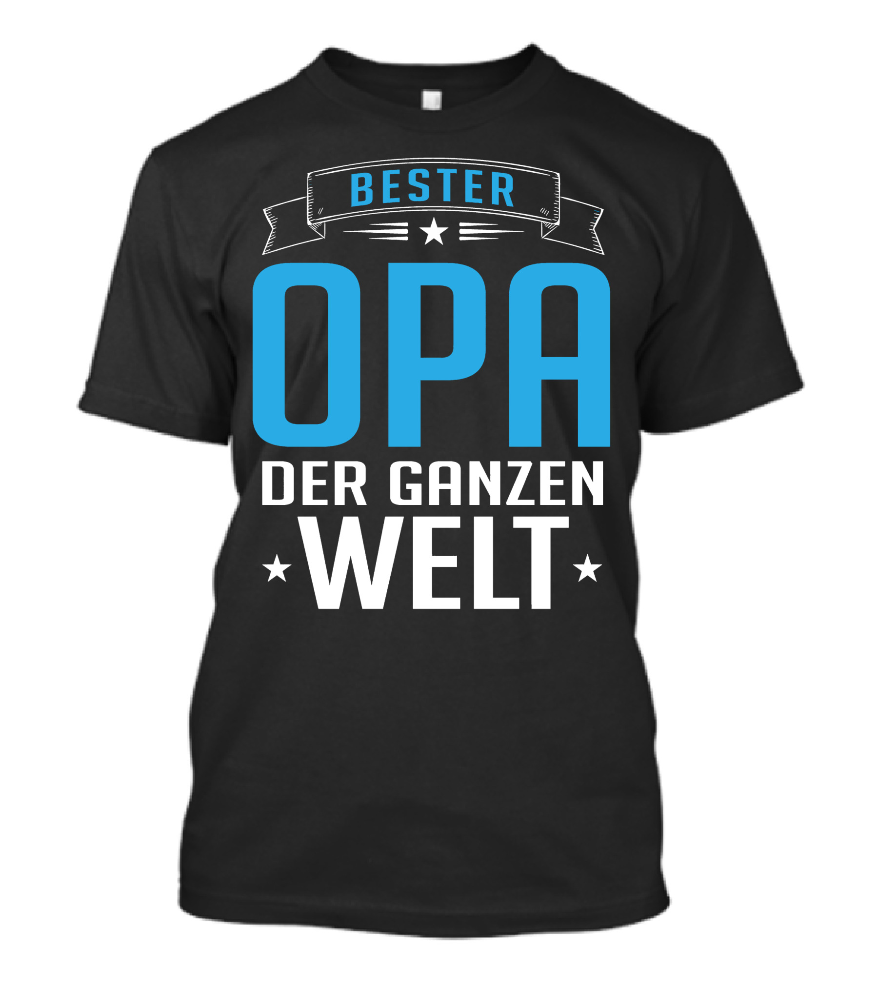 Bester Opa Der Ganzen Welt Stars Banner T-Shirt