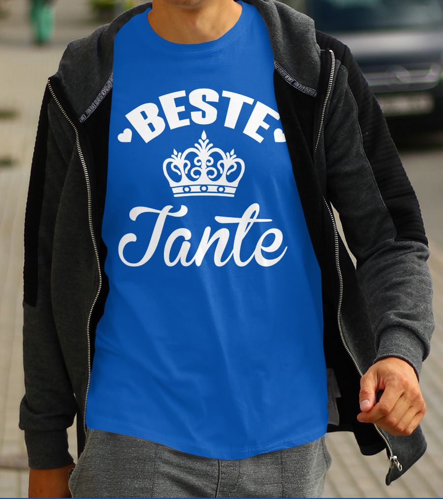 Beste Tante Krone Herz Symbole T-Shirt