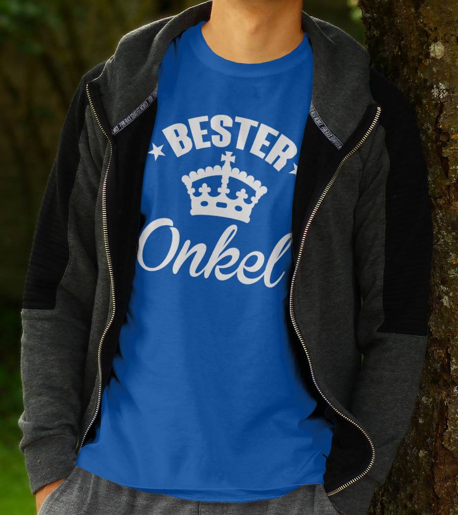 Bester Onkel Der Welt Krone-Star-Blaue Perfektion T-Shirt