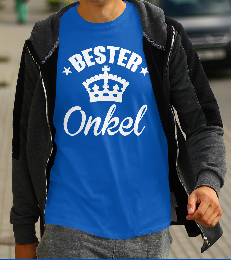 Bester Onkel Der Welt Krone-Star-Blaue Perfektion T-Shirt