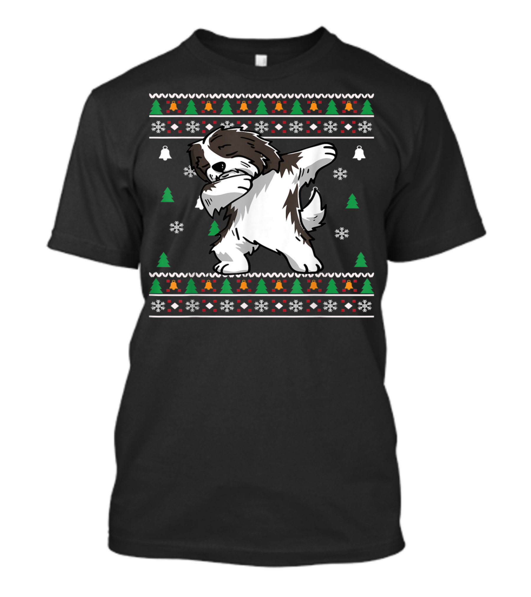 Funny Mens Havanese Christmas Dabbing Holiday T-Shirt