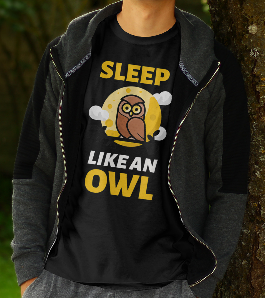 Hilarious Sleep Like An Owl No Sleep Insomnia Sleepless Party T-Shirt