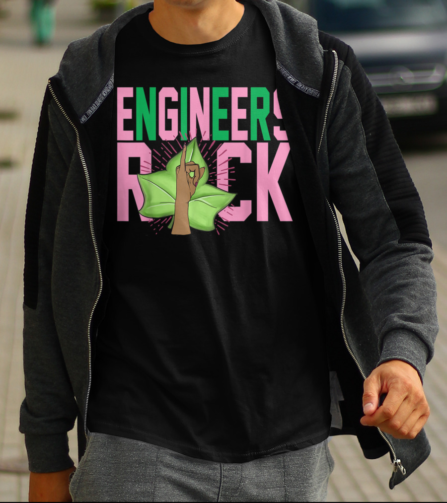 Engineers Rock 1908 Pink And Green Aka Sorority T-Shirt