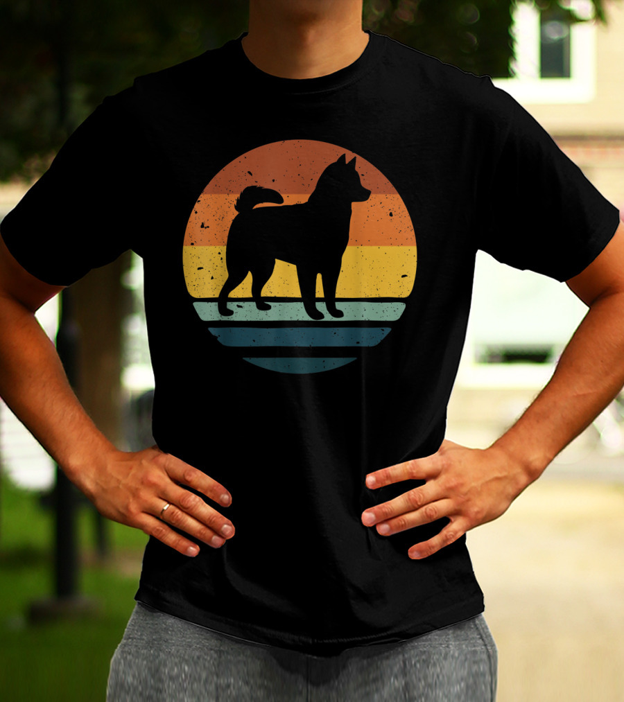 Alaskan Klee Kai Vintage Dog Sunset T-Shirt