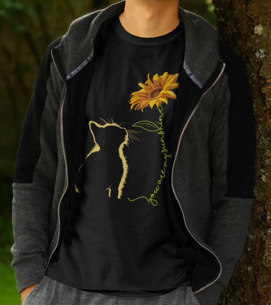 Cat You Are My Sunshine Cat And Sunflower T-Shirt