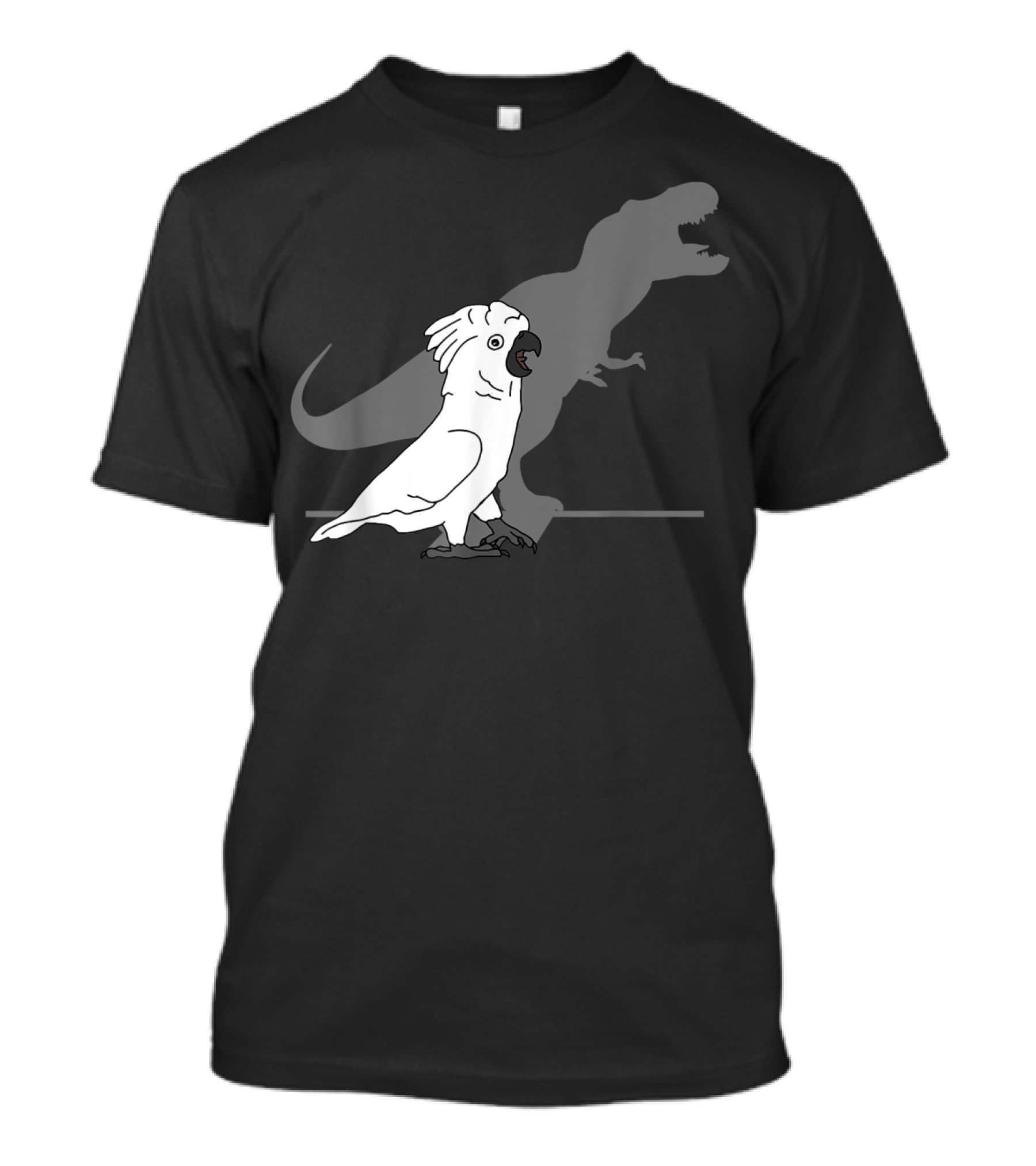 Cute Screaming Parrot Bird Birb Funny Trex T-Shirt