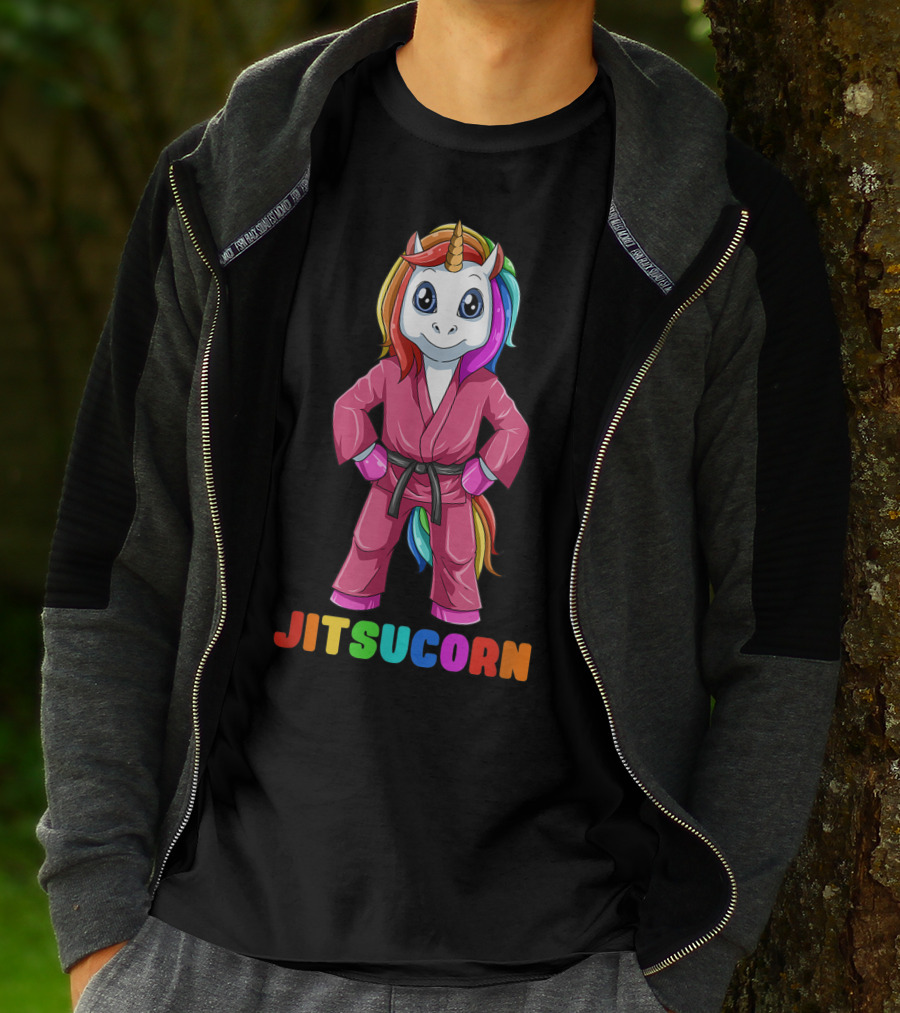 Jitsucorn Cute Unicorn Brazilian Jiujitsu Bjj T-Shirt
