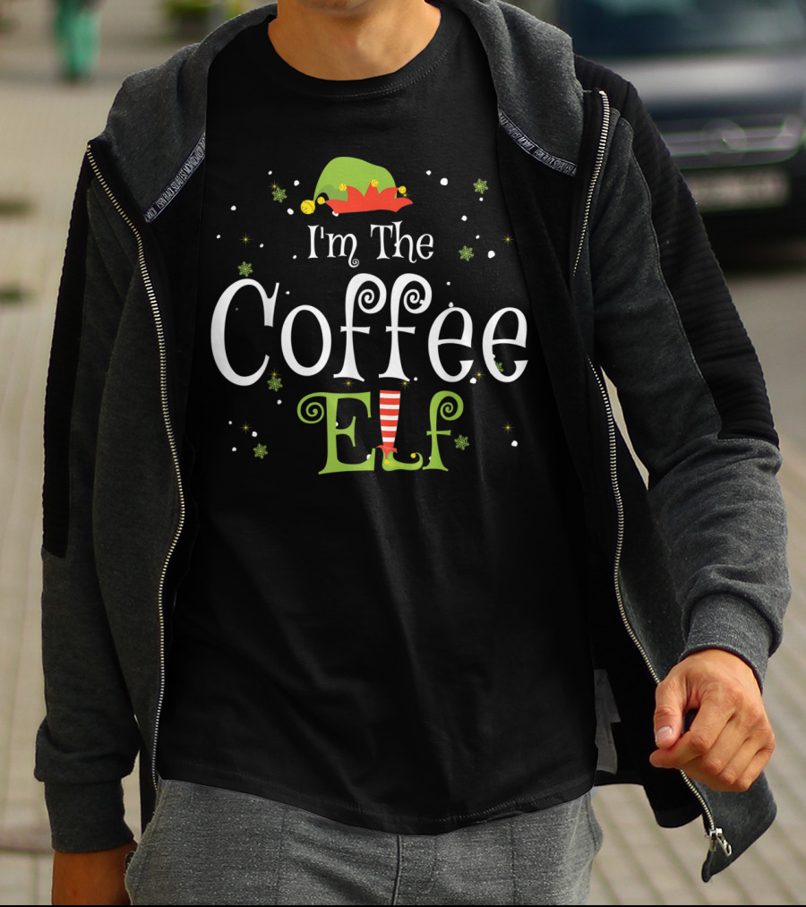 I'm The Coffee Elf Festive Family Group Matching Holiday T-Shirt