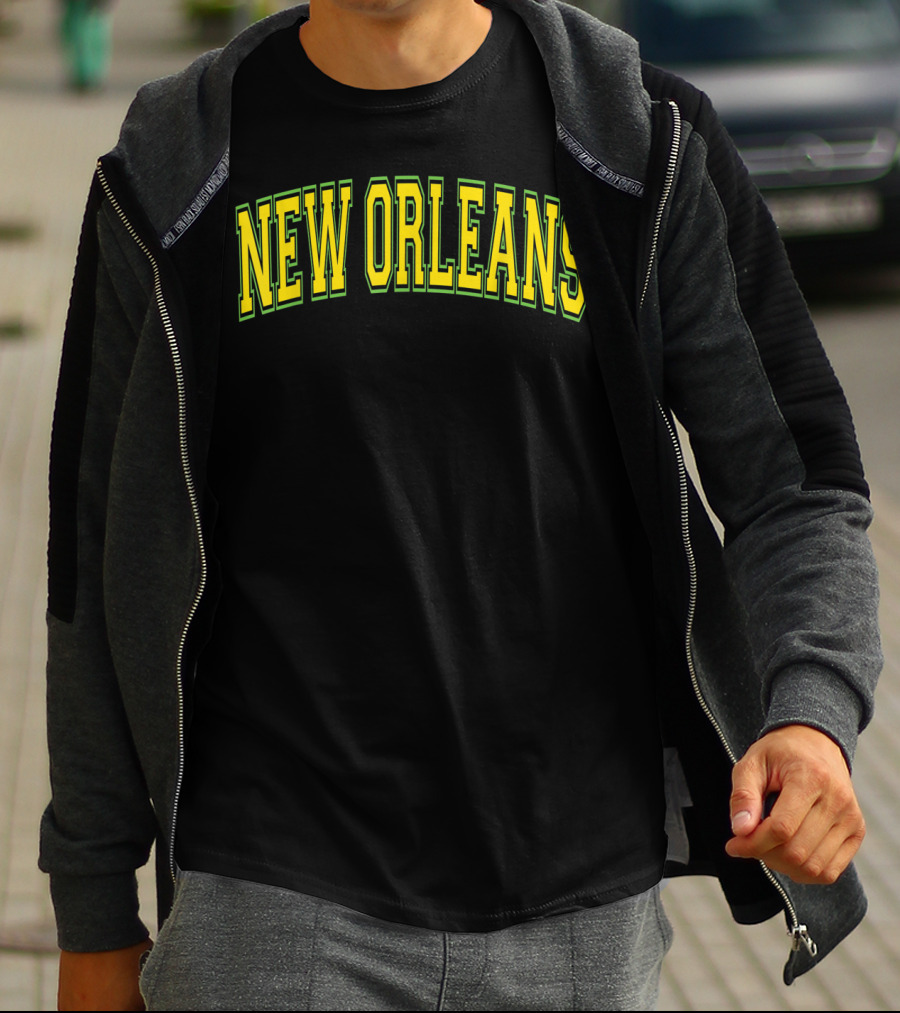 New Orleans Varsity Arch Mardi Gras Colors T-Shirt
