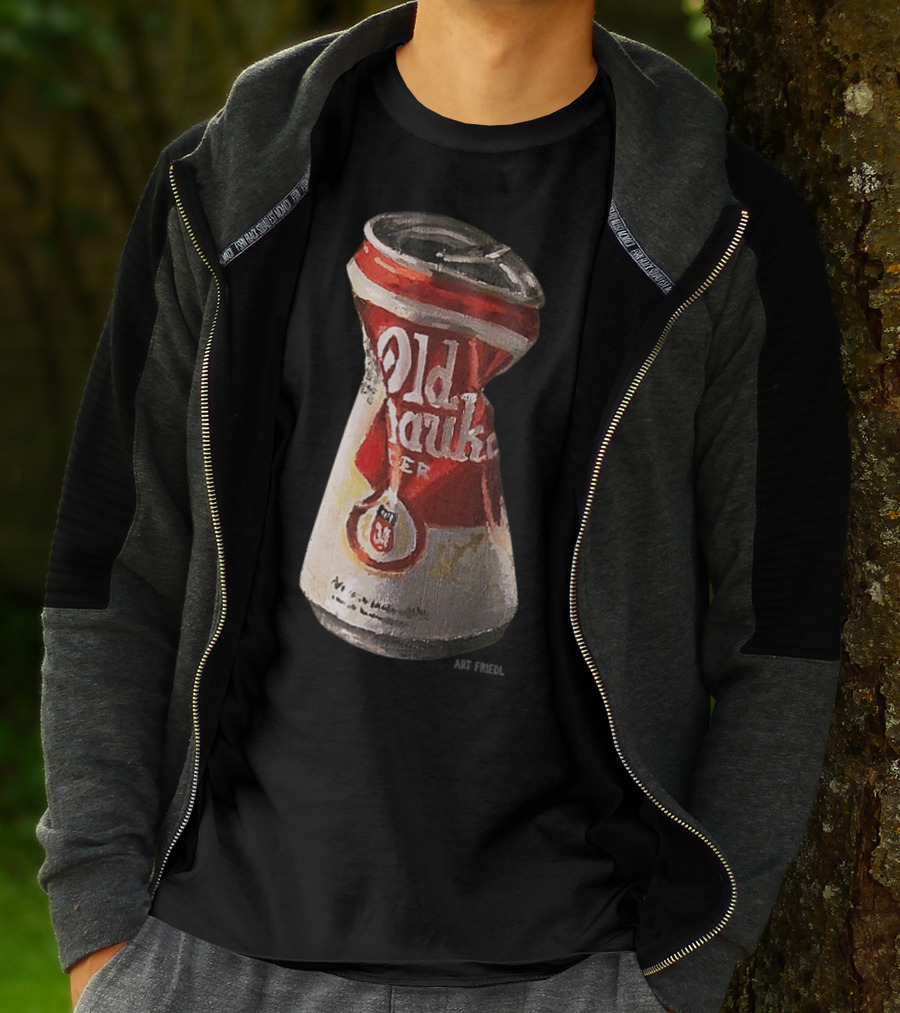 Old Crushed Beer Can Milwaukee Art Friedl T-Shirt