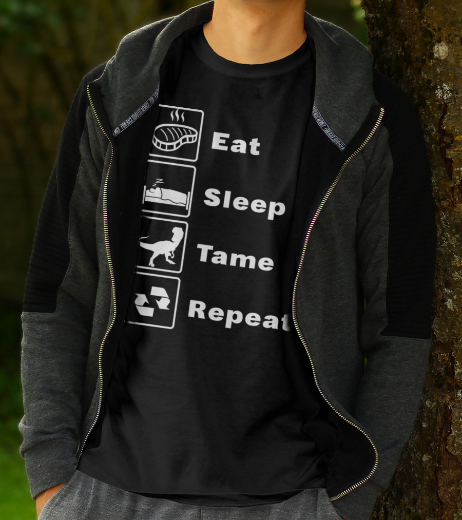 Eat Sleep Tame Repeat Online Dinosaur Taming Game T-Shirt