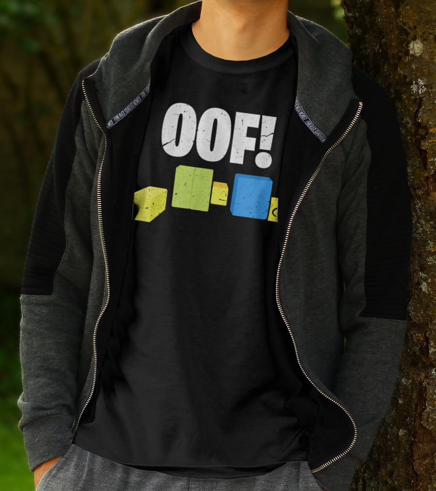 Oof Blox Noob Funny Gamer Blocks Oof Face T-Shirt