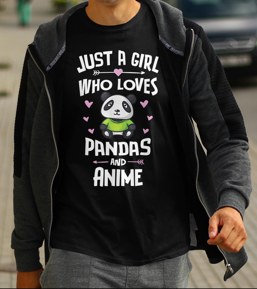 Just A Girl Who Loves Pandas And Anime T-Shirt