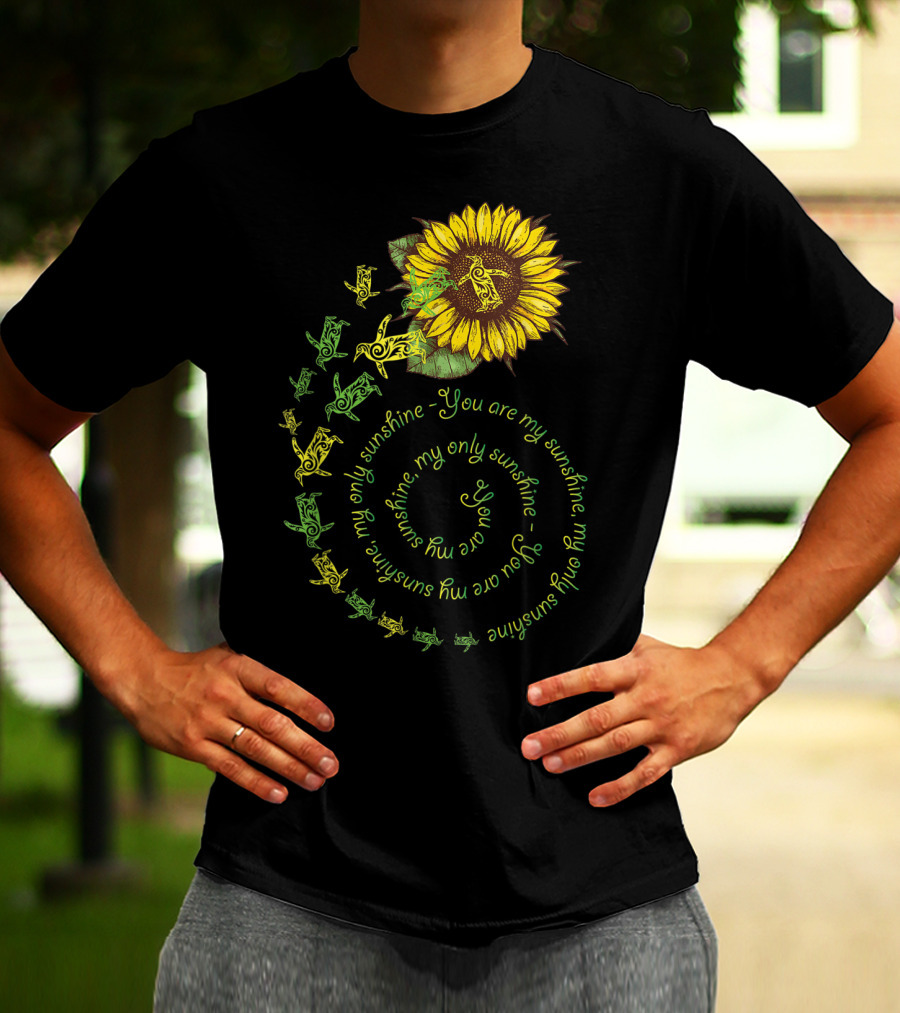 You Are My Sunshine My Only Sunshine Sunflower And Penguin Spiral T-Shirt