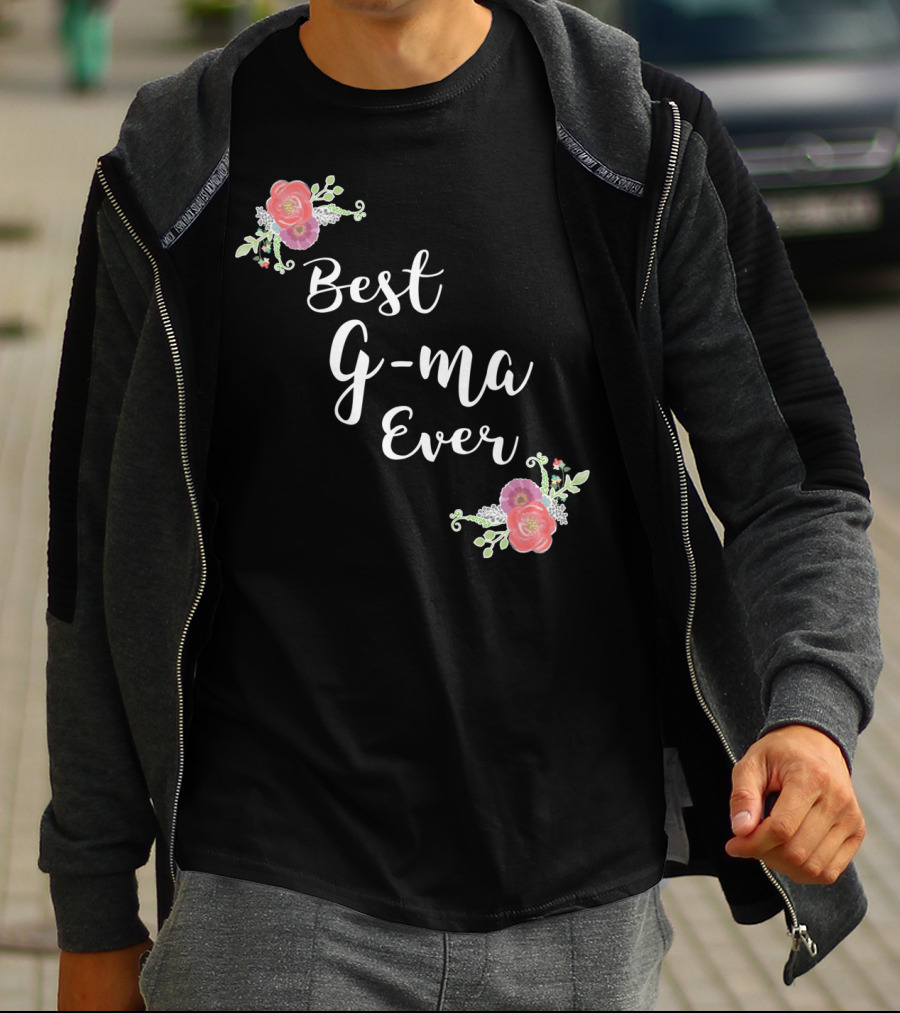 Best G-ma Ever Pink Flowers Floral T-Shirt