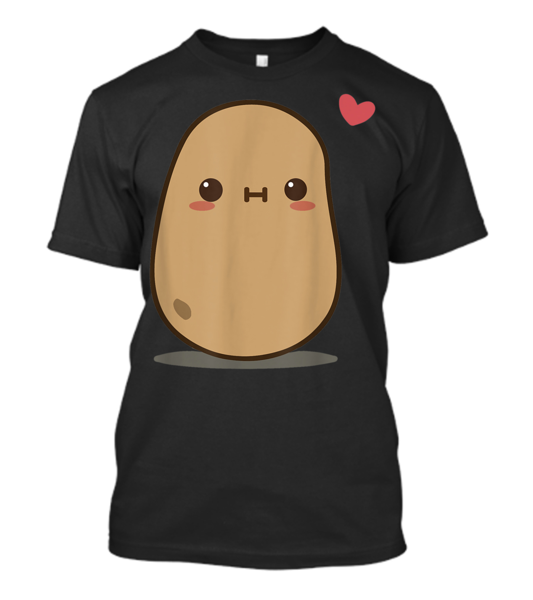 Potato Love Heart Cute Kawaii Character With Heart Balloon T-Shirt