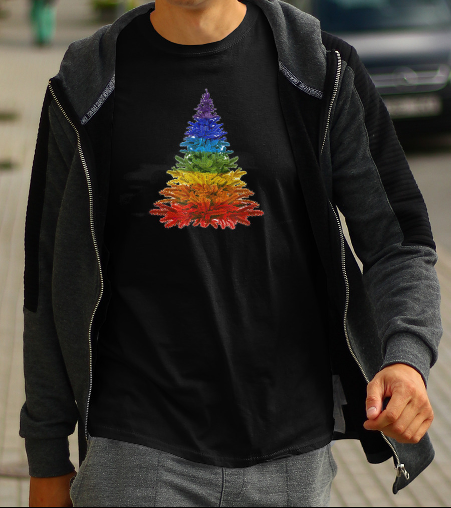 Christmas Tree Rainbow Colors T-Shirt