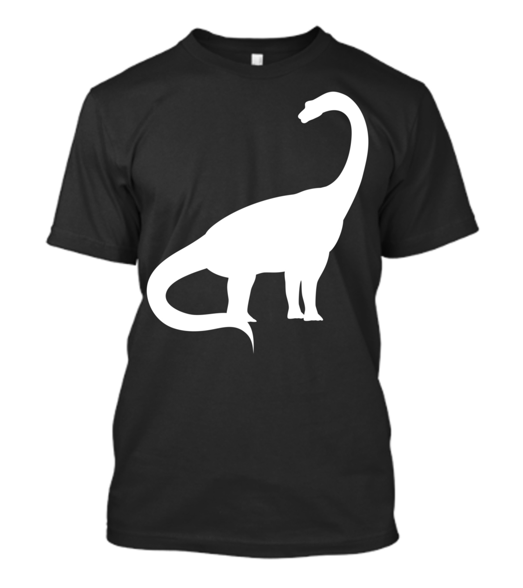 Retro Brachiosaurus Dinosaur Silhouette Classic Minimalist T-Shirt