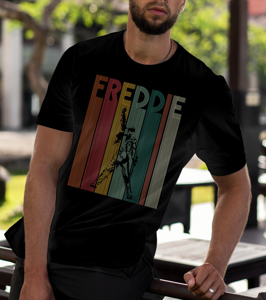Freddie Mercury Retro Distressed Vintage Line T-Shirt