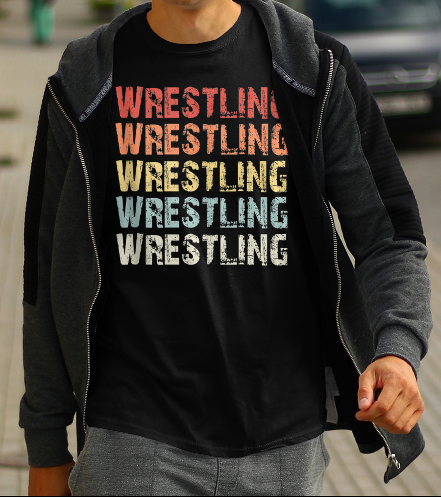 Wrestling Wrestling Wrestling Wrestling Wrestling Retro Lover T-Shirt