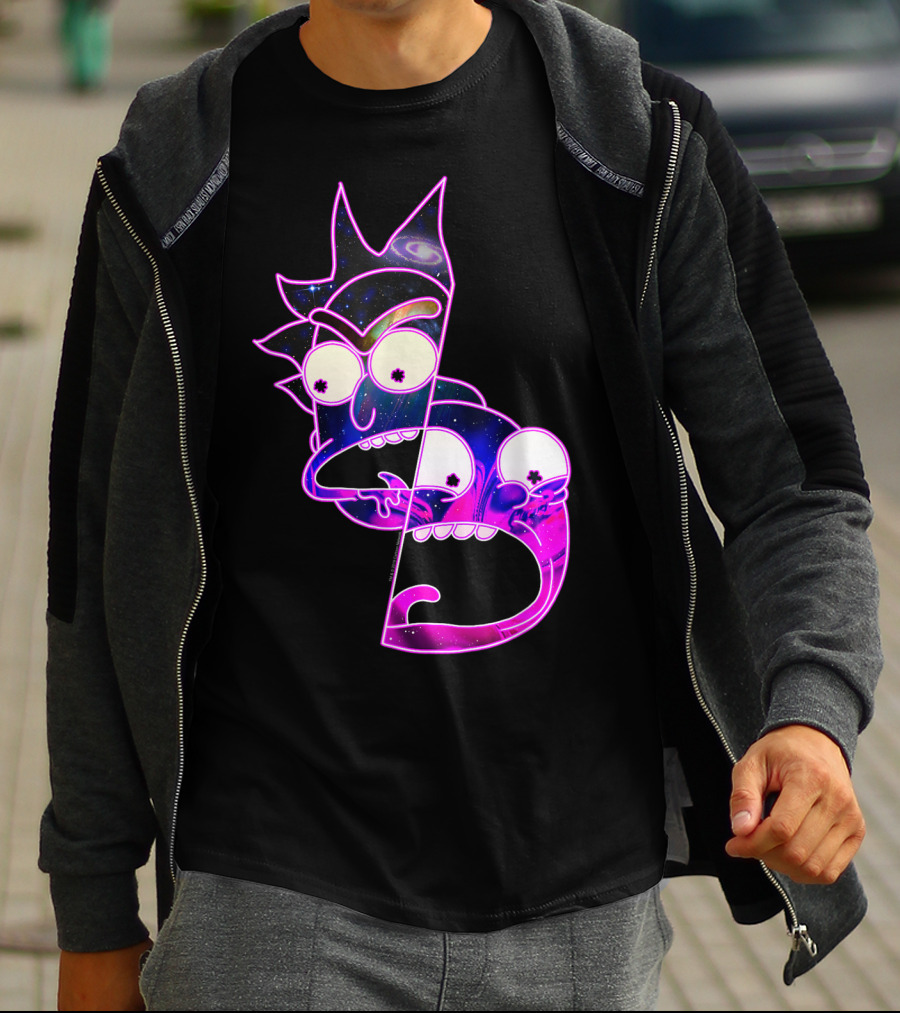 Trippy Galactic Rick And Morty Space Fusion T-Shirt