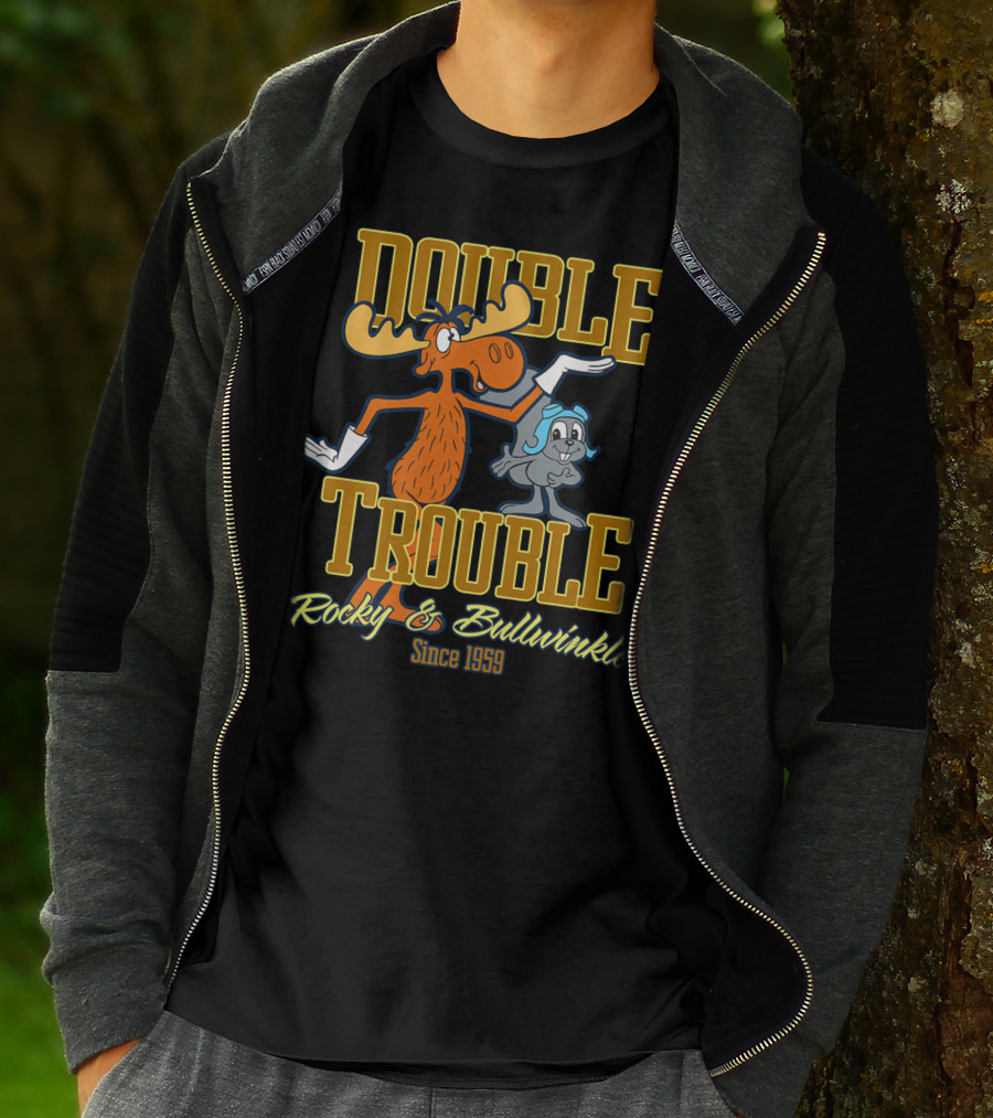 Rocky And Bullwinkle Double Trouble Since 1959 T-Shirt