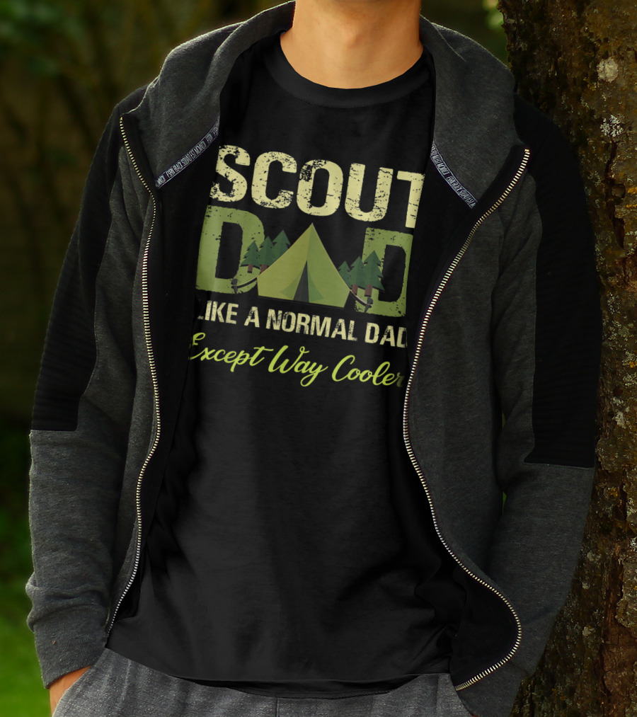 Scout Dad Like A Normal Dad Except Way Cooler Forest Tent T-Shirt
