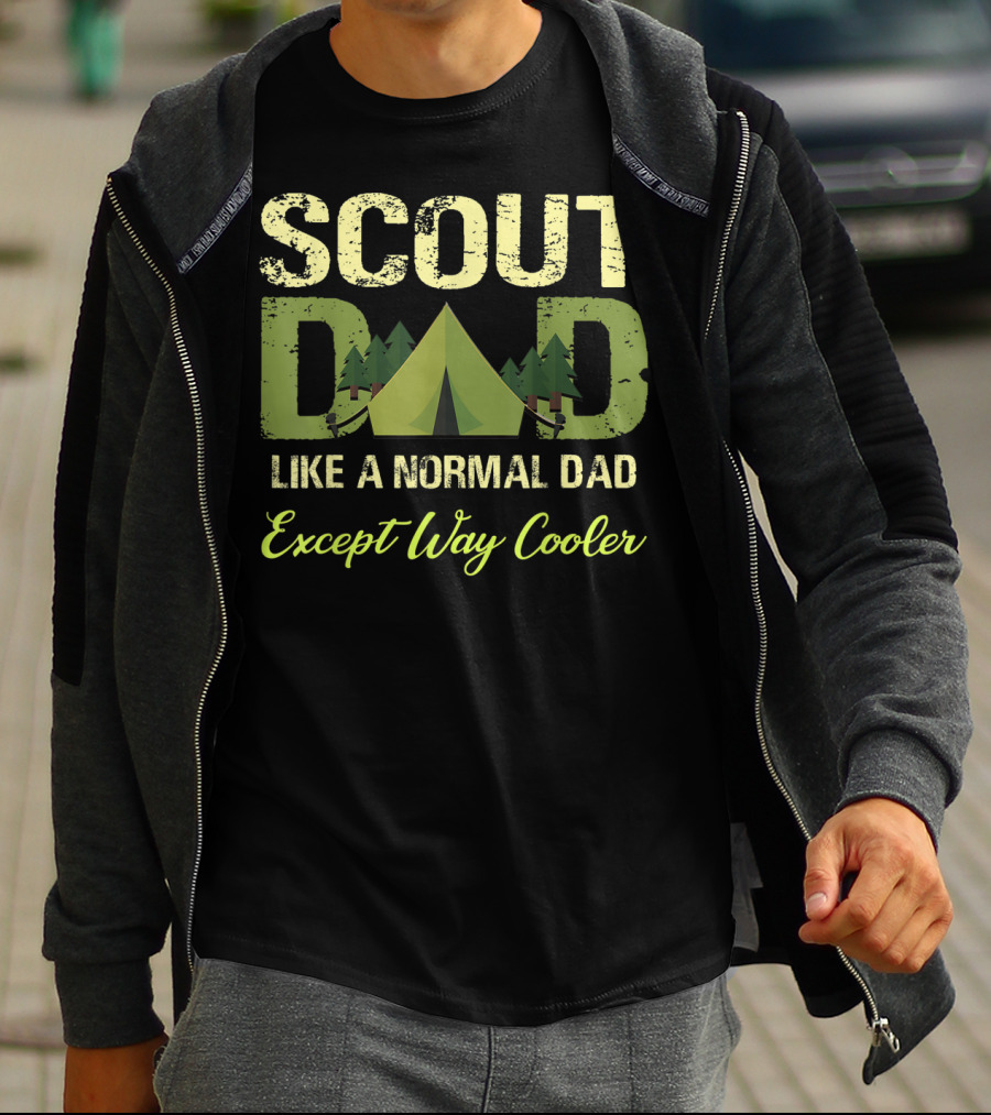 Scout Dad Like A Normal Dad Except Way Cooler Forest Tent T-Shirt