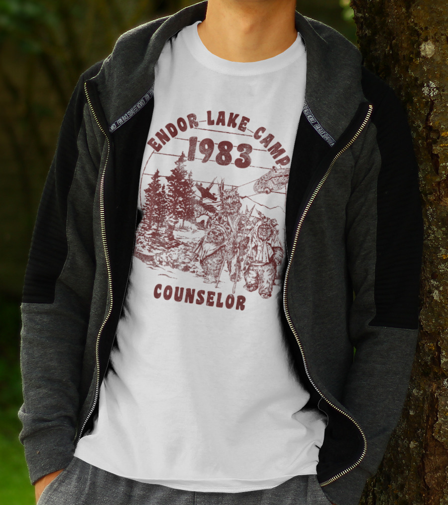 Endor Lake Camp 1983 Counselor Star Wars Ewok Adventure T-Shirt