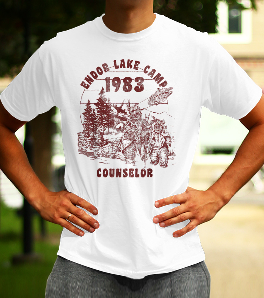 Endor Lake Camp 1983 Counselor Star Wars Ewok Adventure T-Shirt