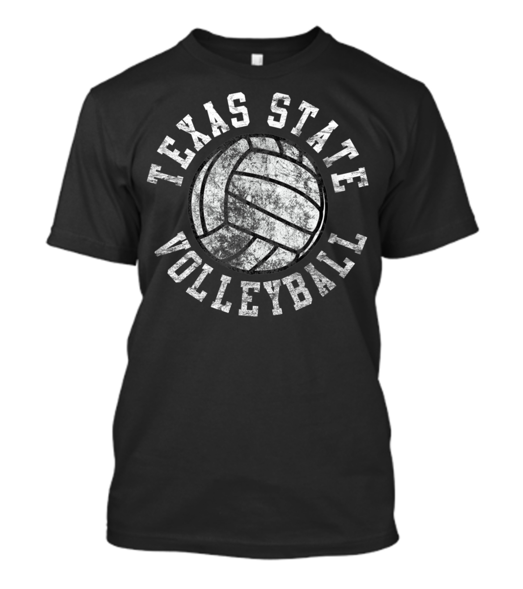 Texas State Volleyball Grunge Style Emblem T-Shirt
