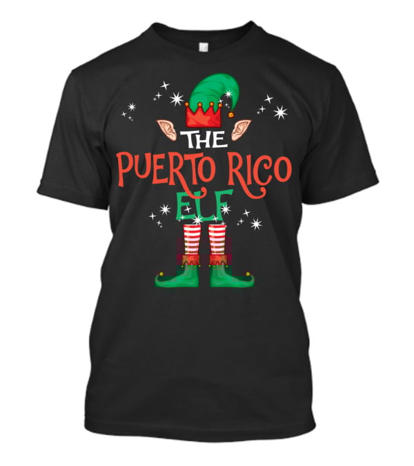 The Puerto Rico Elf Christmas Family Group T-Shirt