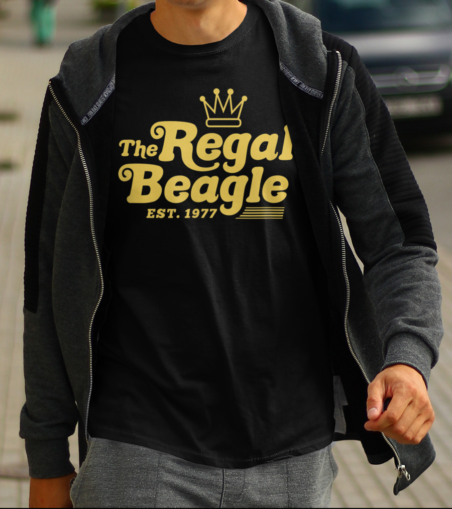 The Regal Beagle Est 1977 Retro Logo Design Three's Company T-Shirt