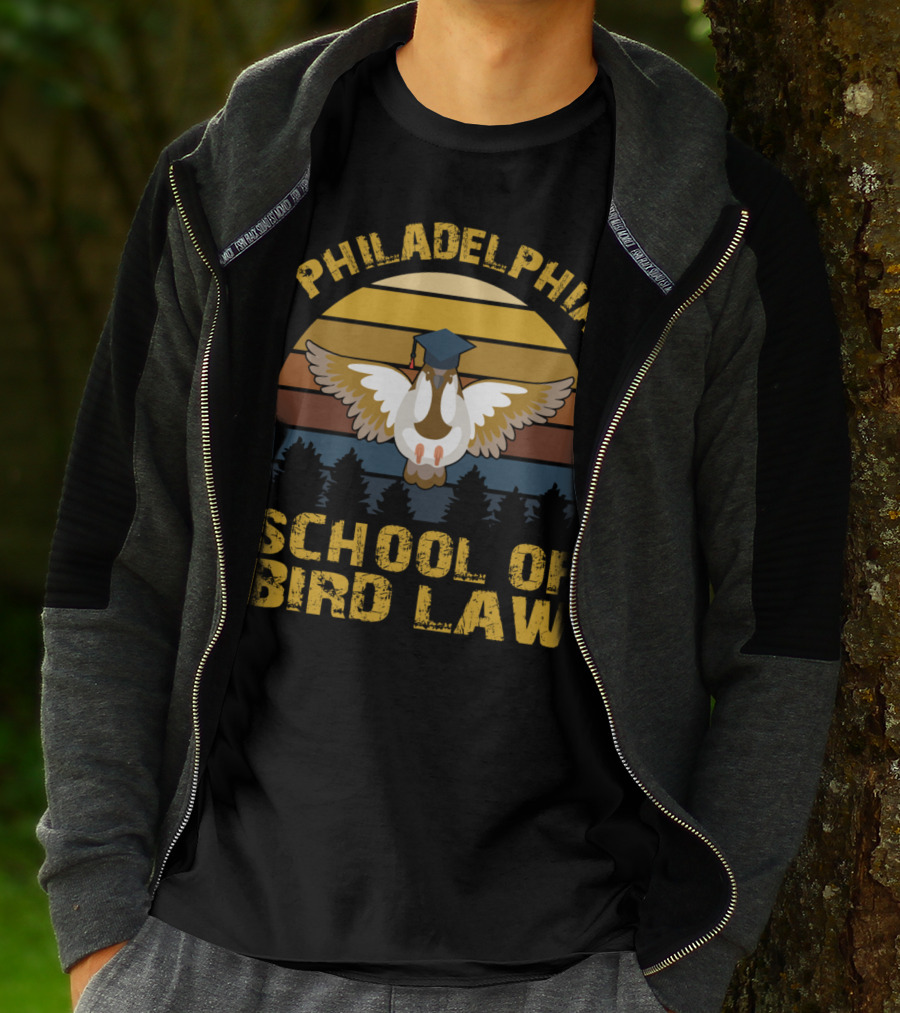 Philadelphia School Of Bird Law Vintage Retro Owl Graduation T-Shirt