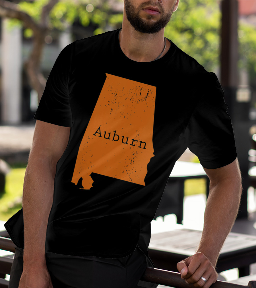 Auburn Alabama Vintage Map T-Shirt