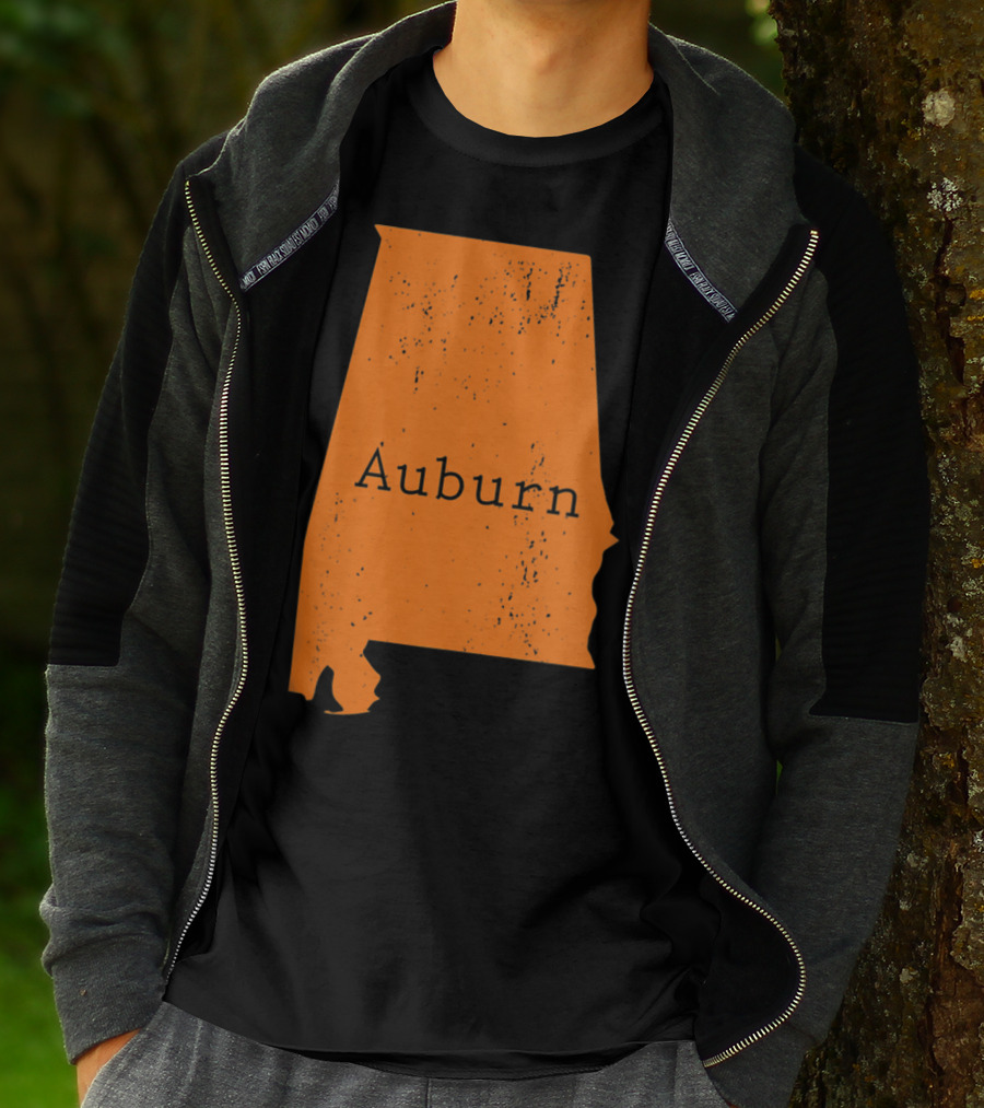 Auburn Alabama Vintage Map T-Shirt