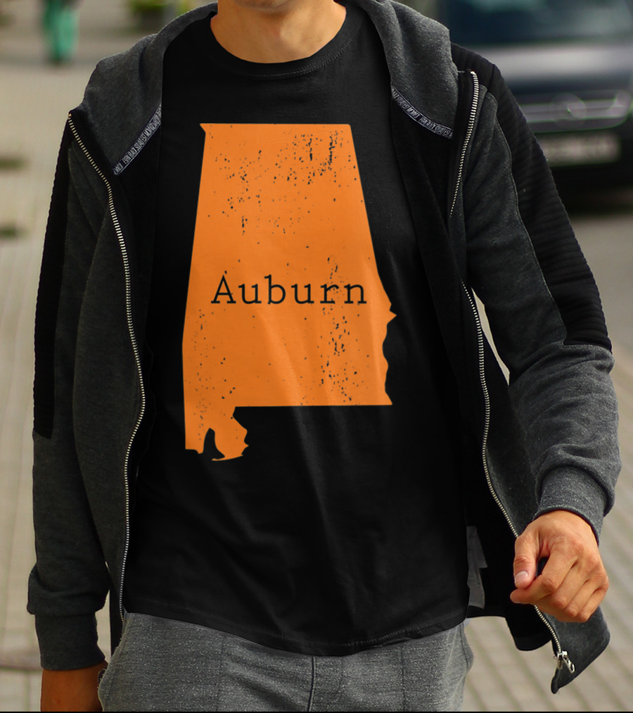 Auburn Alabama Vintage Map T-Shirt