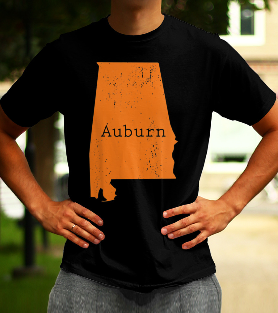 Auburn Alabama Vintage Map T-Shirt
