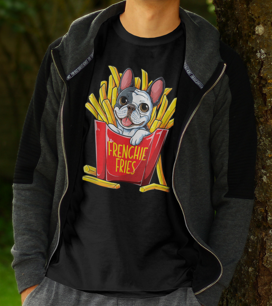 Frenchie Fries French Bulldog In Fry Box T-Shirt