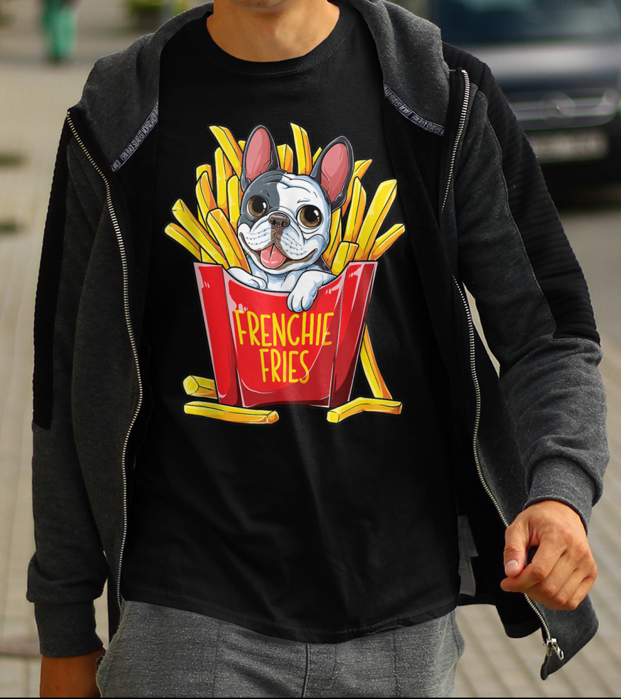 Frenchie Fries French Bulldog In Fry Box T-Shirt