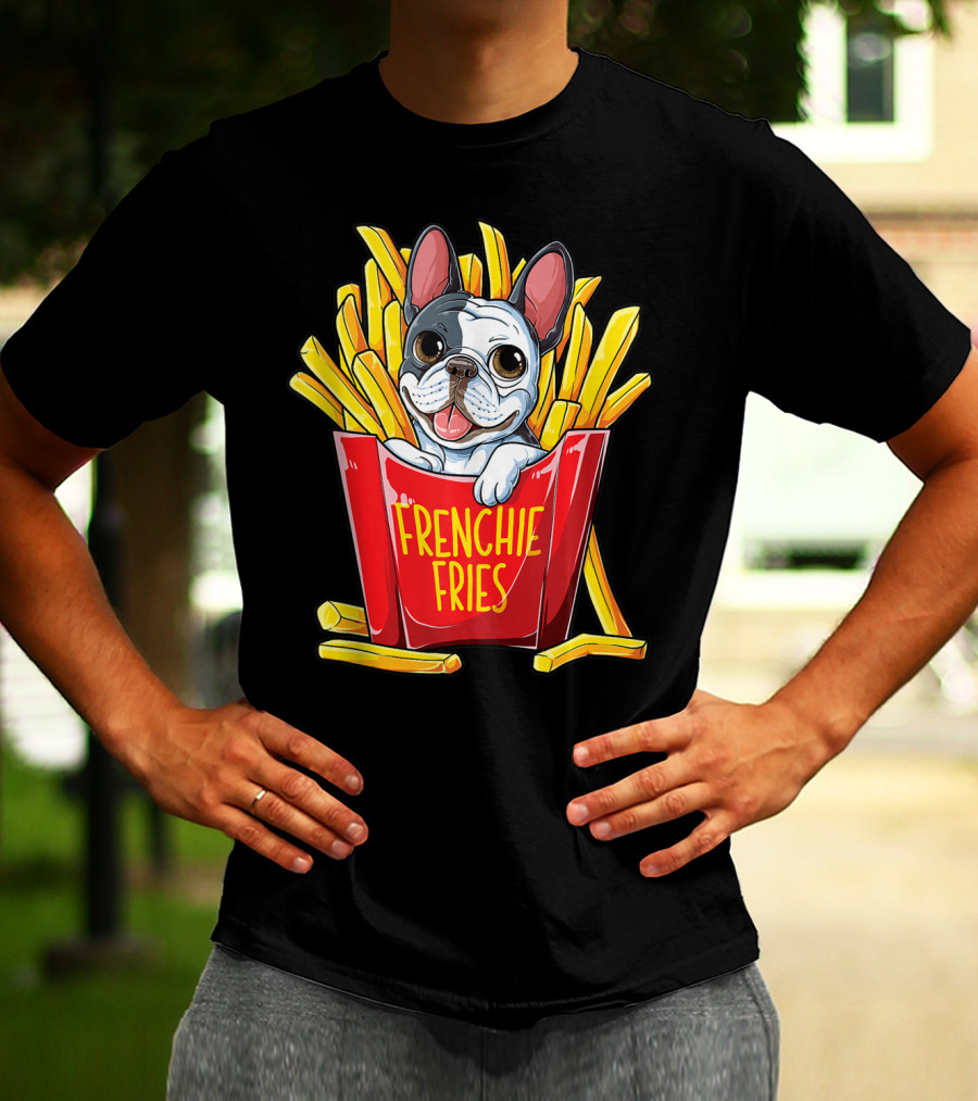 Frenchie Fries French Bulldog In Fry Box T-Shirt