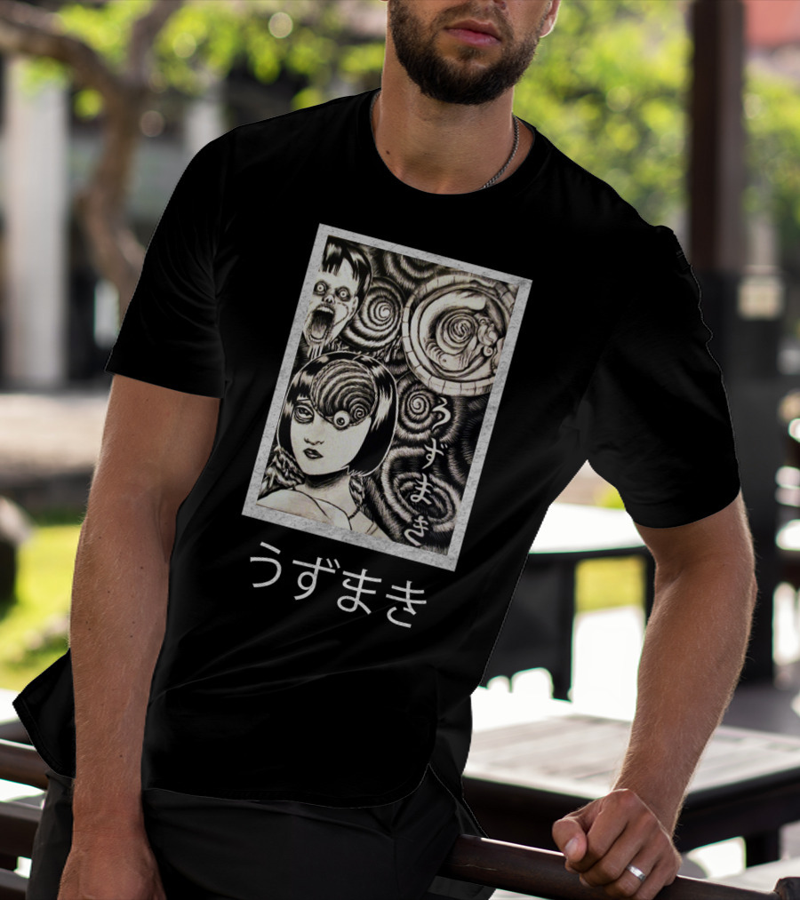 Uzumaki Japanese Horror Manga Art  Spirals T-Shirt