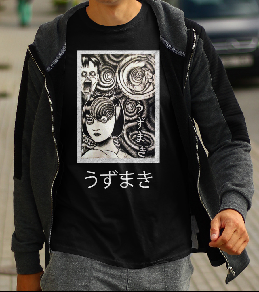 Uzumaki Japanese Horror Manga Art  Spirals T-Shirt